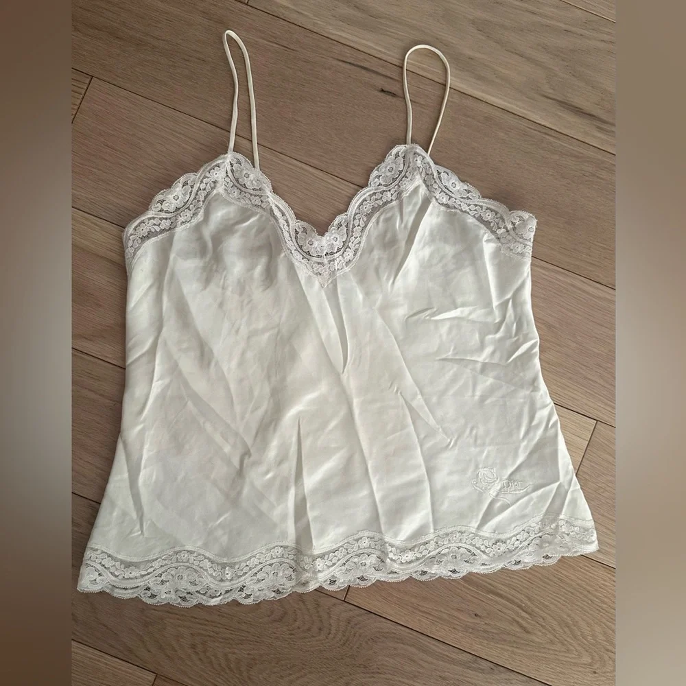 Vintage Dior ❤️ Christian Dior satin lace camisole size small - Picture 7 of 14